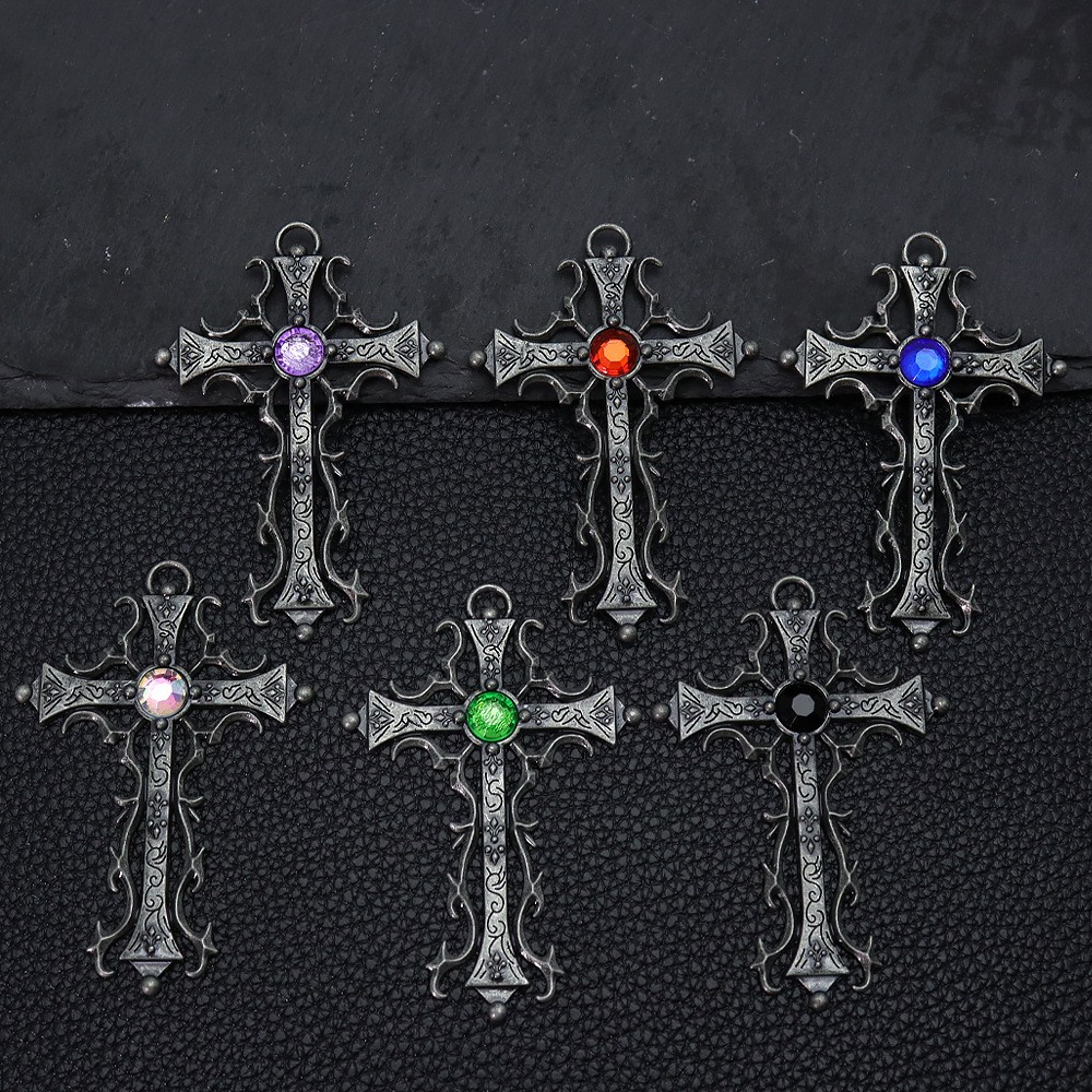 Street Fashion Necklace - 2 piezas de colgante de cruz