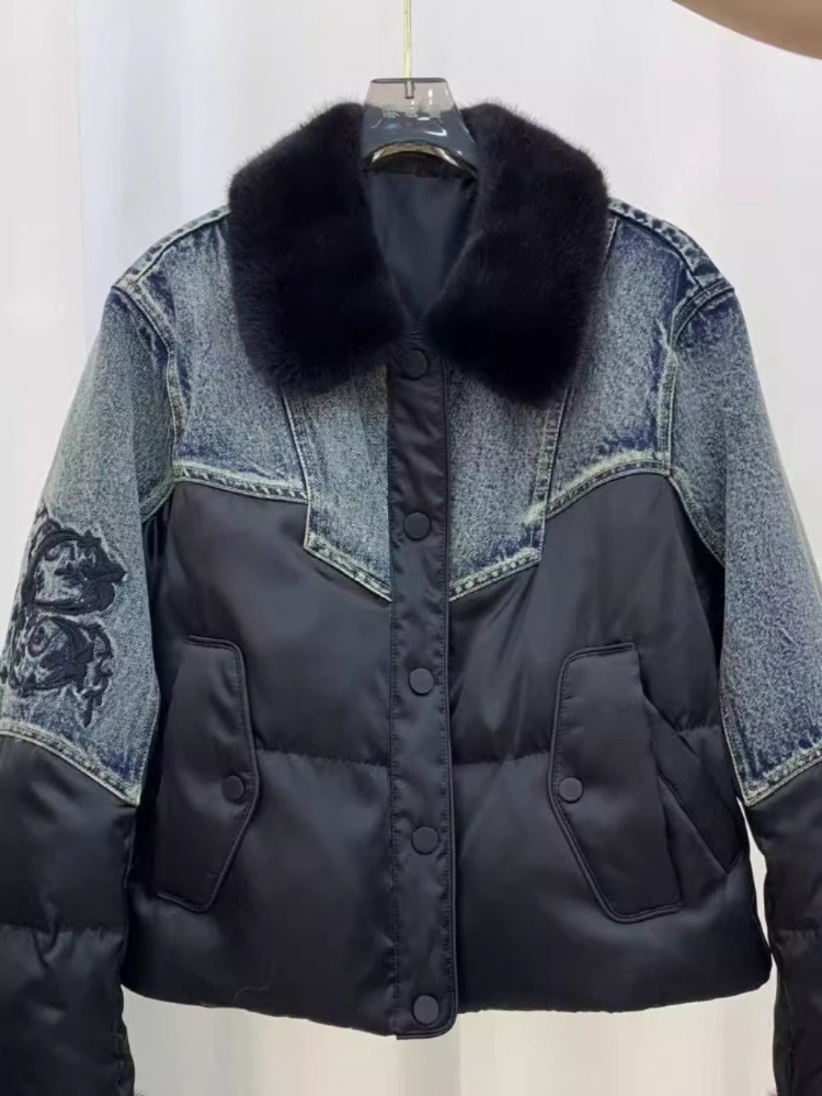 Street Fashion Store - Chaqueta Corta Acolchada de Plumón de
