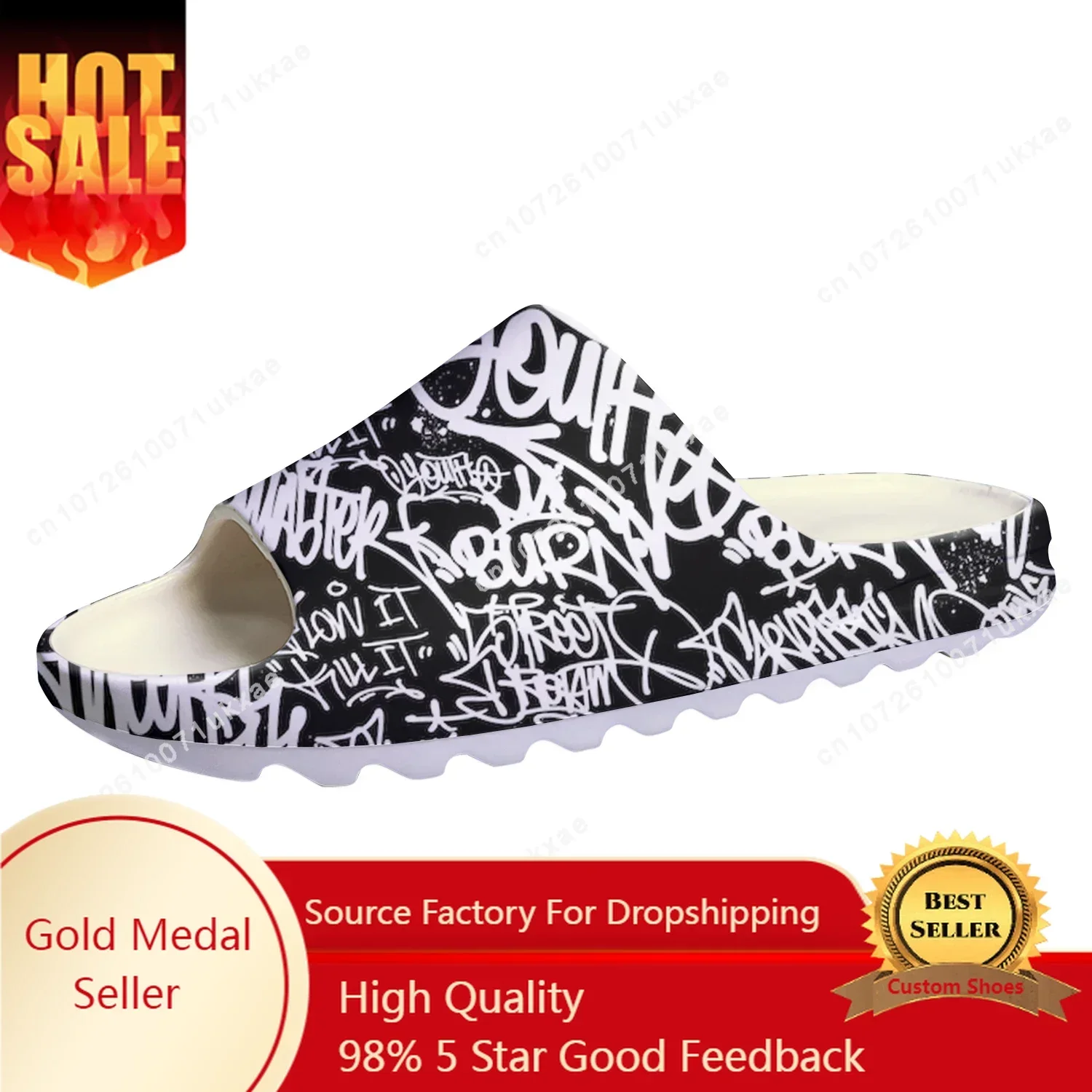 Street Fashion Graffiti - Sandalias de Suela Suave con Diseño