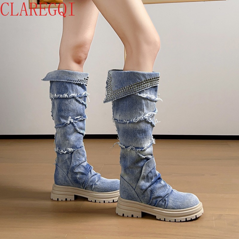 Street Fashion Girl - Botas de otoño para mujer, estilo