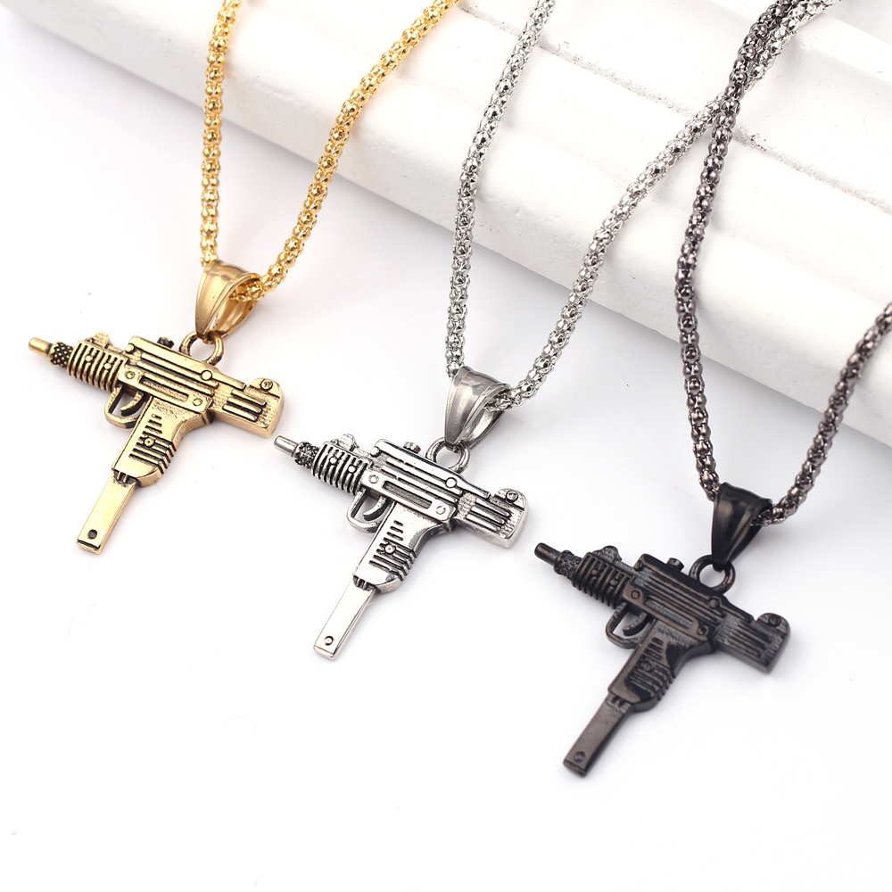Collar con Colgante de Pistola - Street Fashion Necklace reseña y precio
