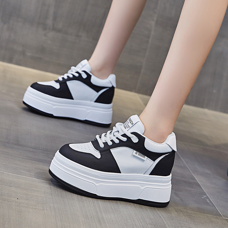 9CM cuero genuino nueva marca  - Chunky Sneaker Platform reseña y precio