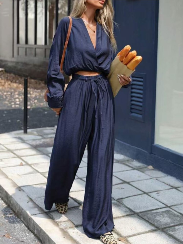 Conjunto de Pantalones Anchos  - Street Fashion Necklace reseña y precio