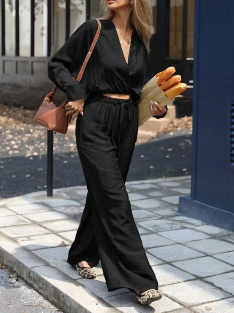 Conjunto de Pantalones Anchos  - Street Fashion Necklace reseña y precio