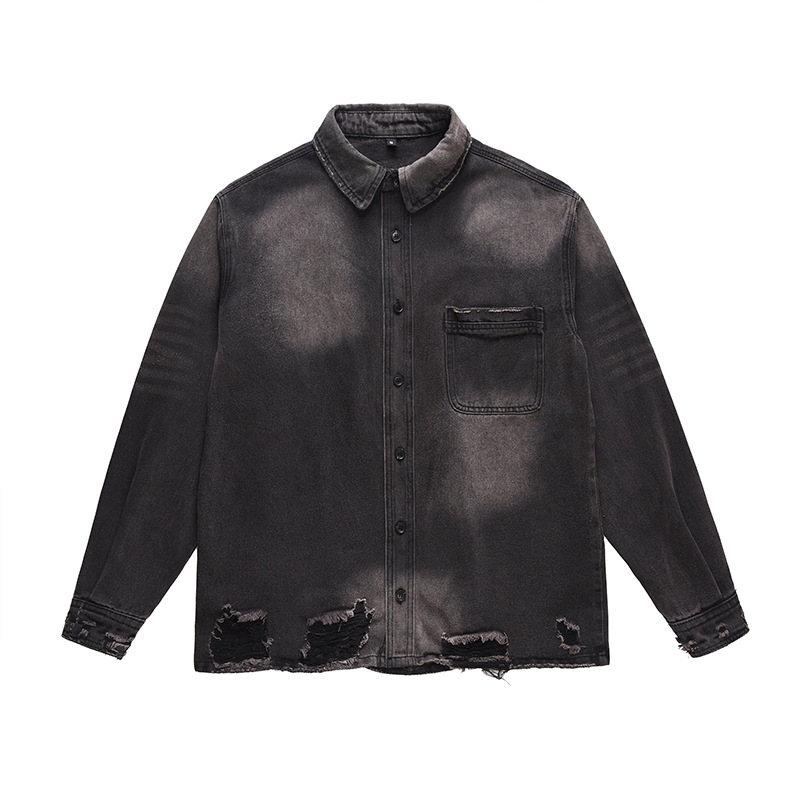 Chaqueta vaquera rasgada para  - Street Fashion Jacket reseña y precio