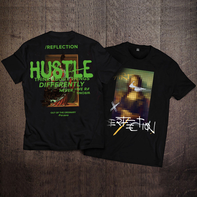Camiseta de Manga Corta de Alg - Street Fashion Graffiti reseña y precio