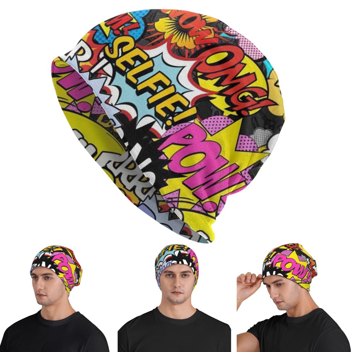 Gorro de punto cálido con dise - Street Fashion Graffiti reseña y precio