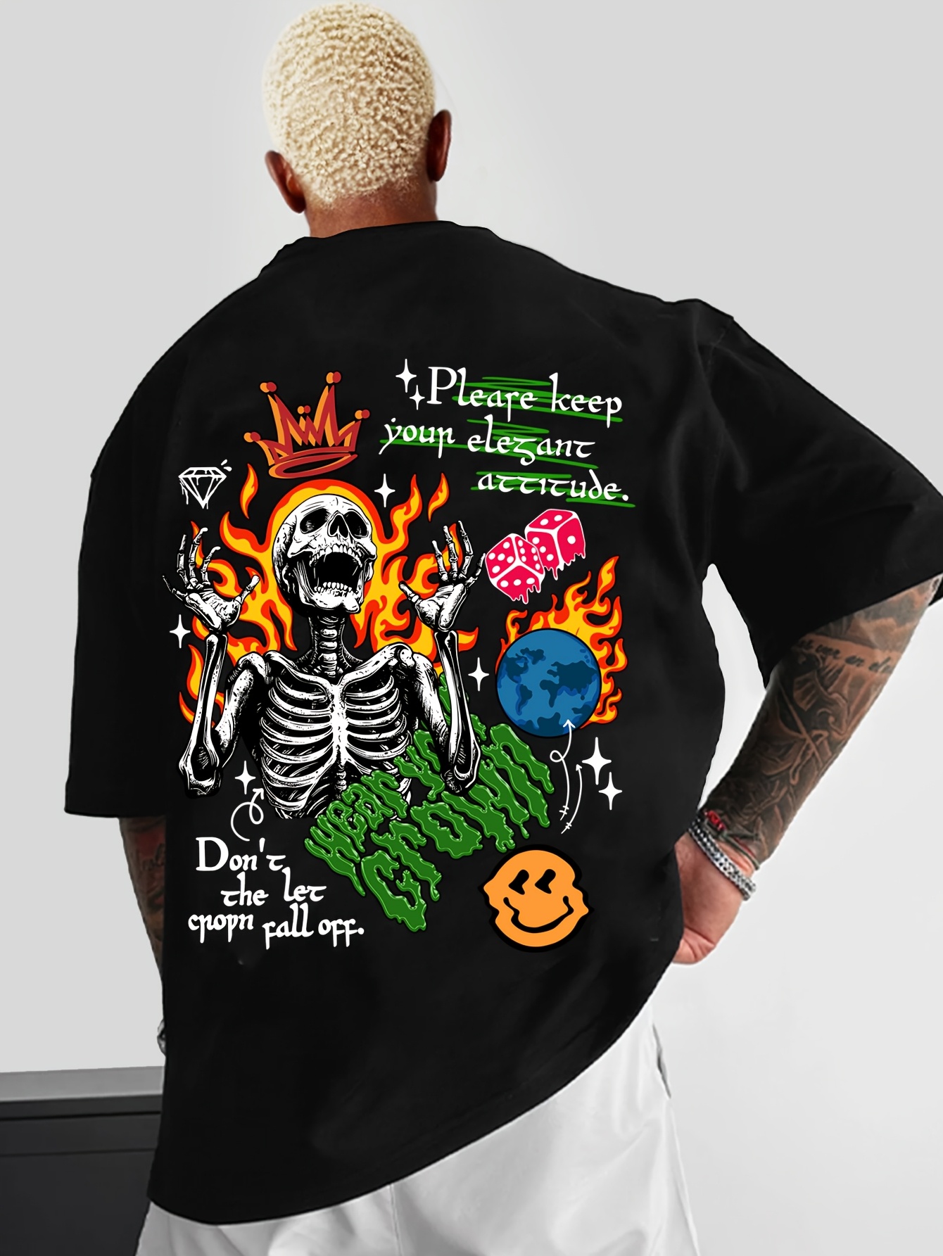 Nueva Camiseta de Verano para  - Street Fashion Graffiti reseña y precio