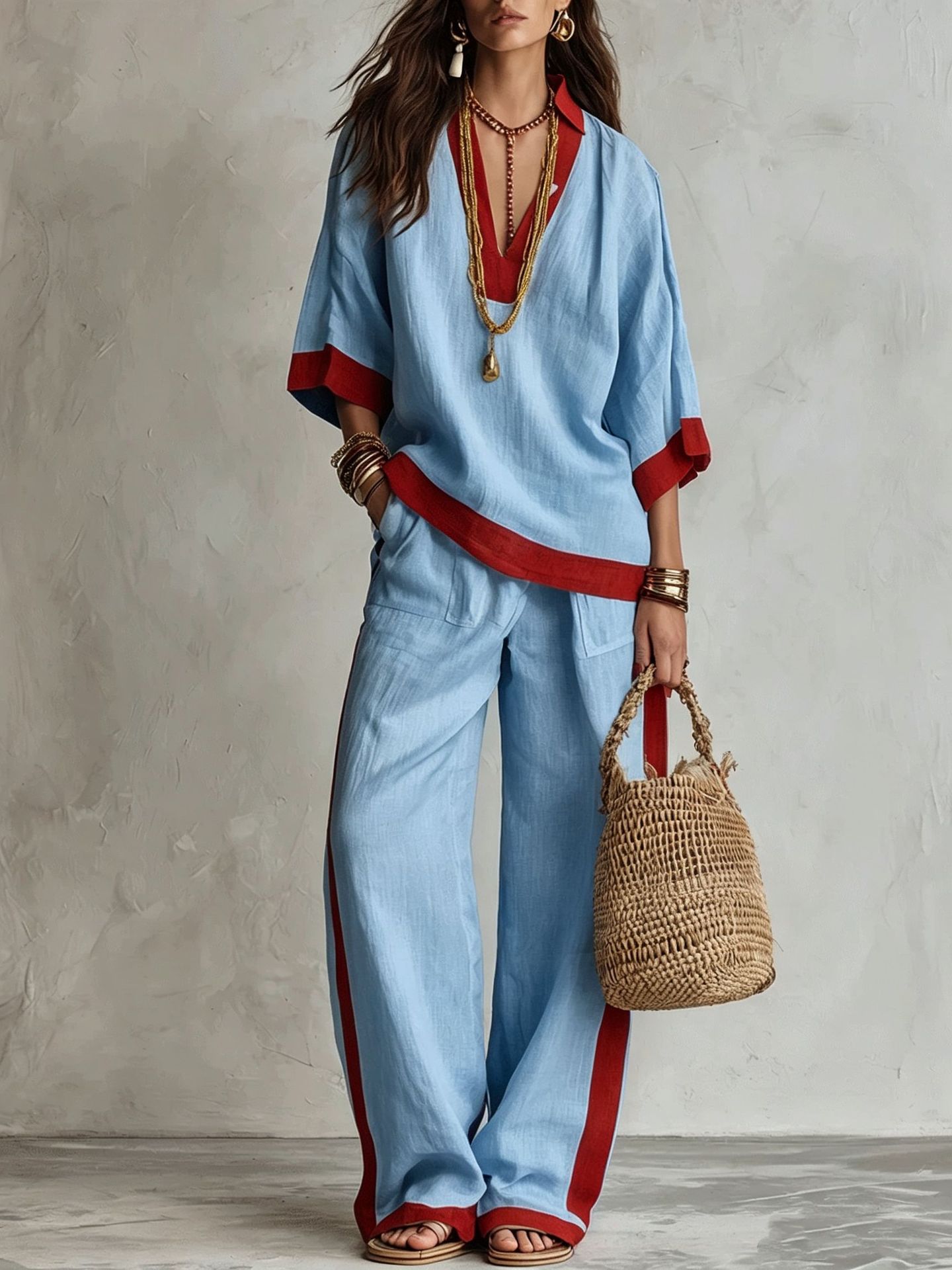Conjunto de dos piezas holgado - Street Fashion Girl reseña y precio