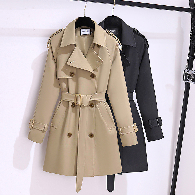 Otoño mujer High Street gabard - Korean Street Fashion Female reseña y precio