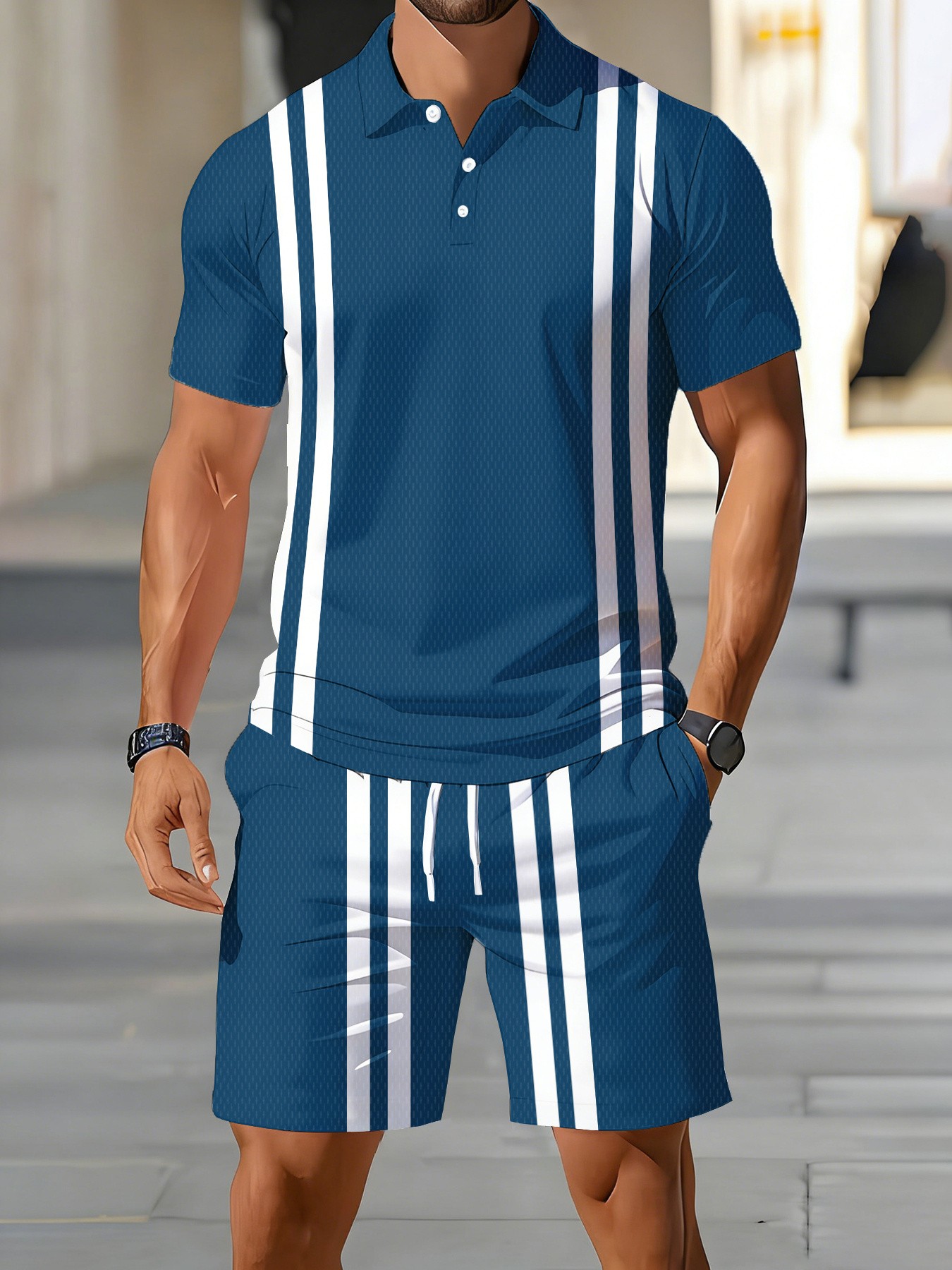 Conjunto de Polo de Manga Cort - Street Fashion Designer reseña y precio