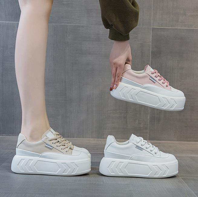 Zapatos de cuero de microfibra - Chunky Sneaker Platform reseña y precio